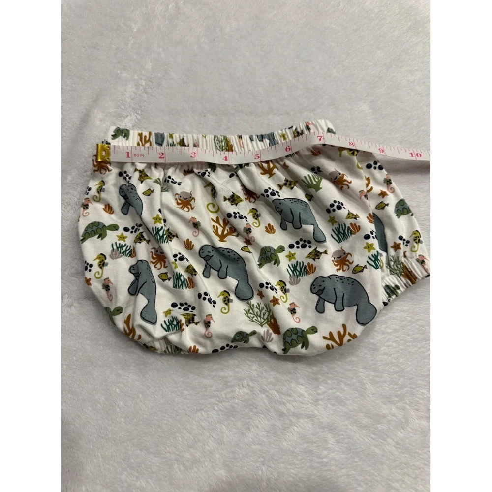 Emerson and Friends Manatee Bamboo Baby Bloomers 6-12M NWT Sea Life Print